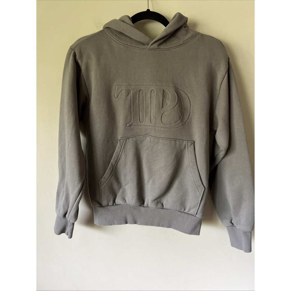 Taylor Swift The Tortured Poets Department TTPD Gray Hoodie Size XS Eras Tour